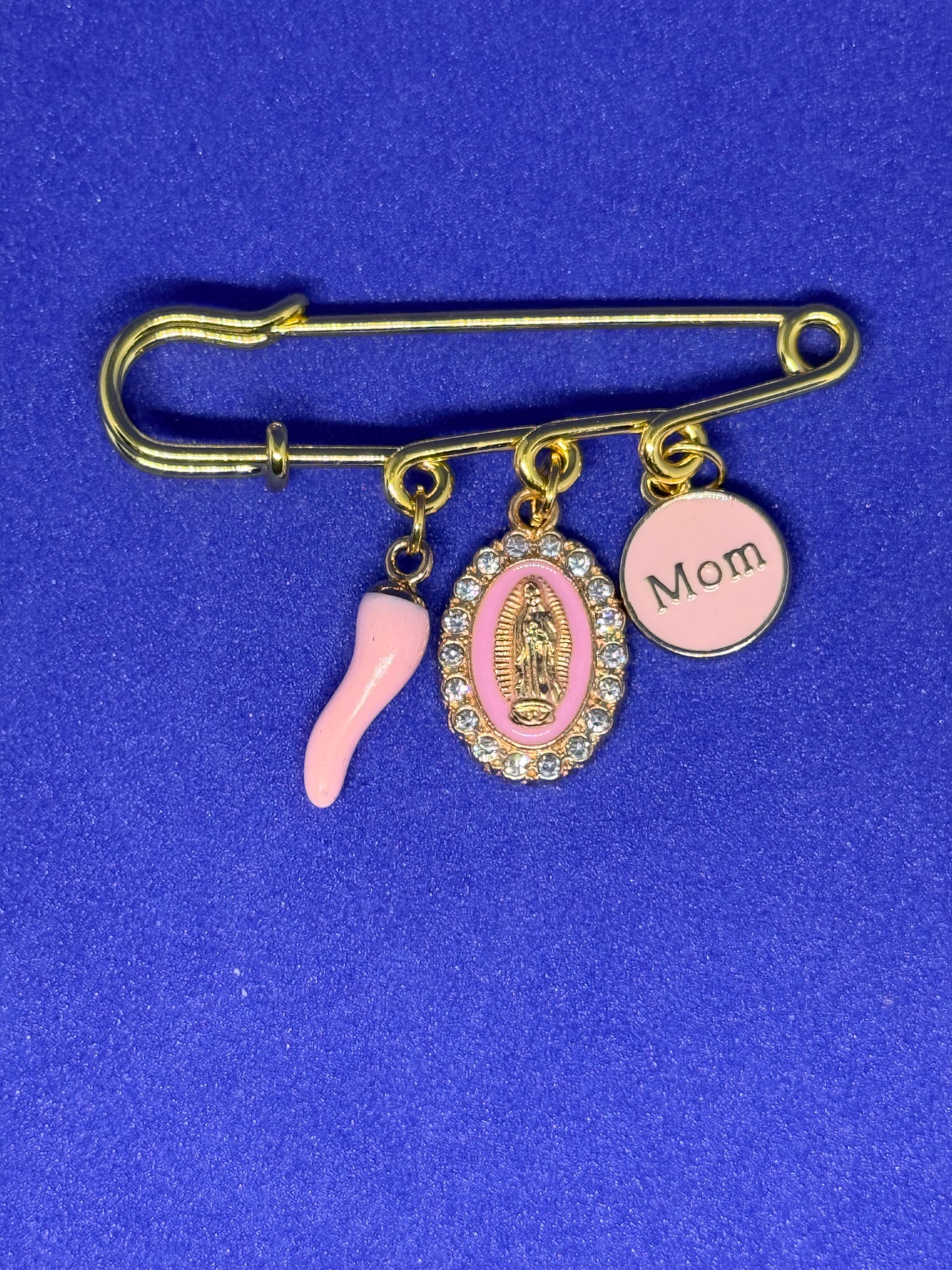 Pink mom pin