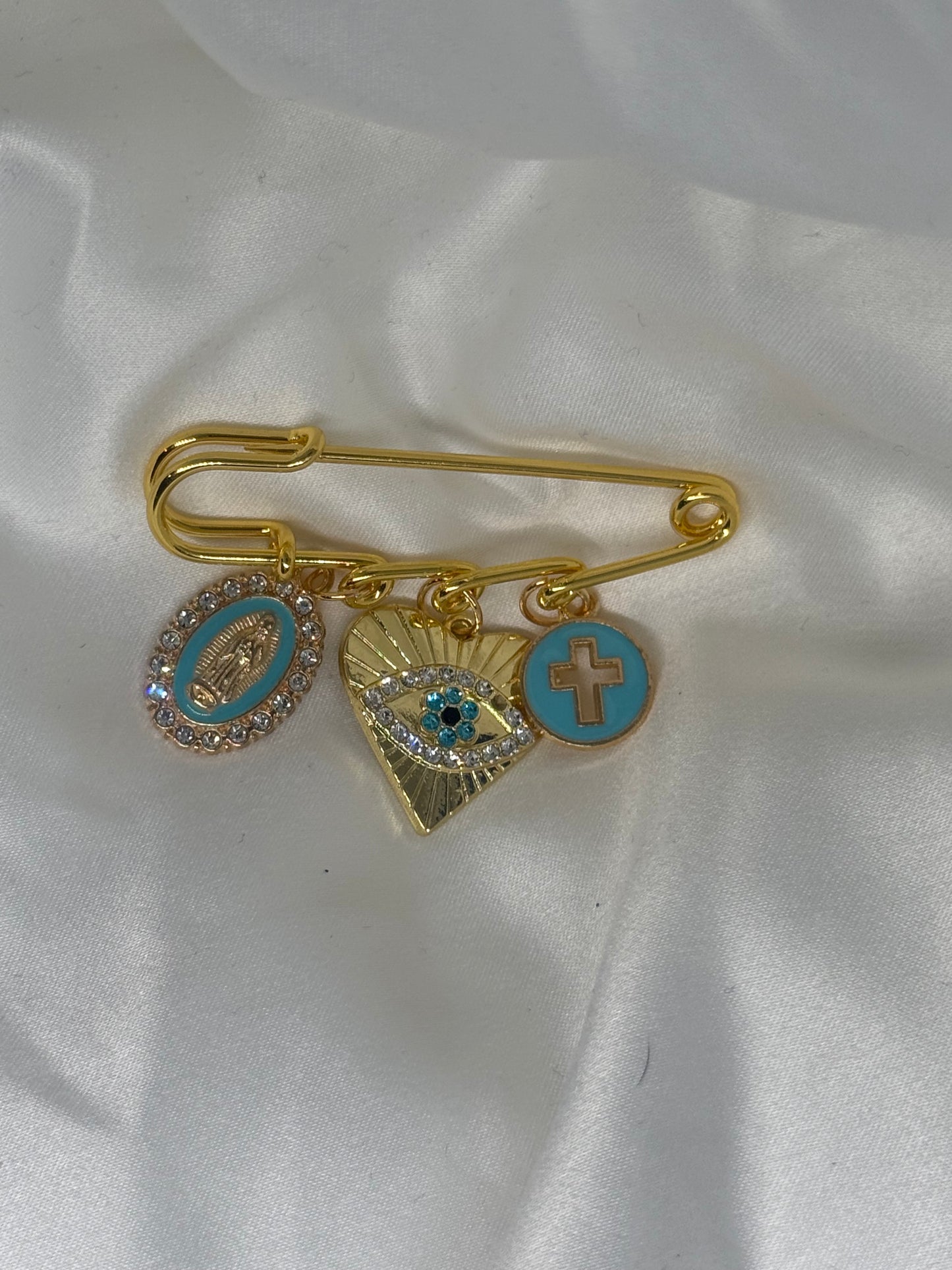 Turquoise heart evil eye