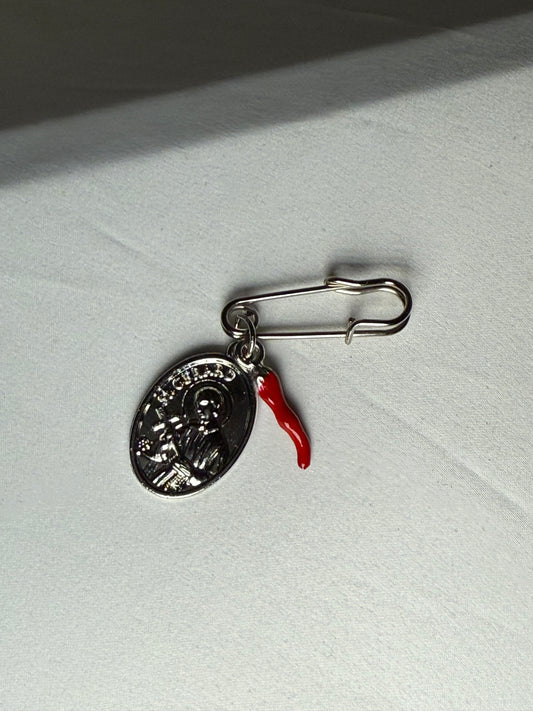 Saint Gerard fertility garment charm with the red horn