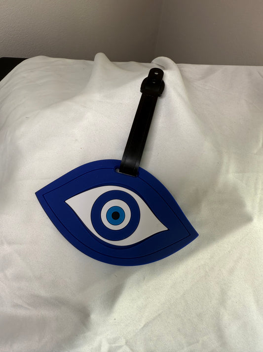 Evil eye luggage tag