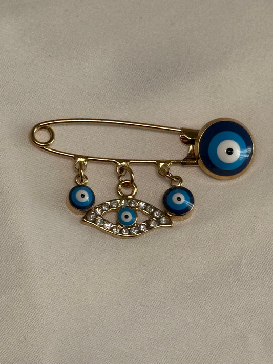 Pure evil eye protection pin