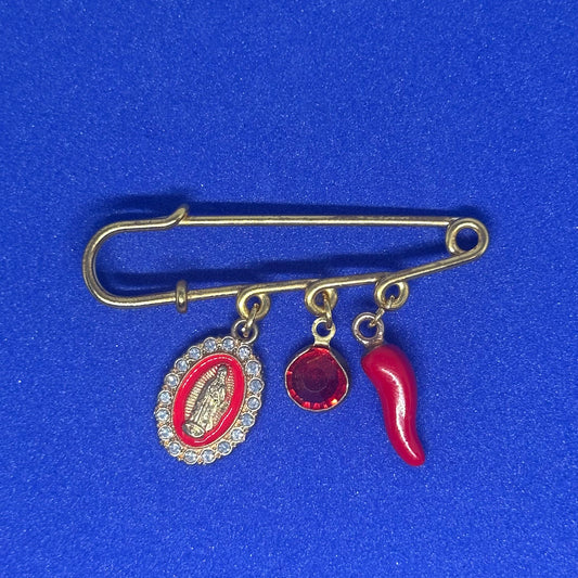 “Always wear red” pin