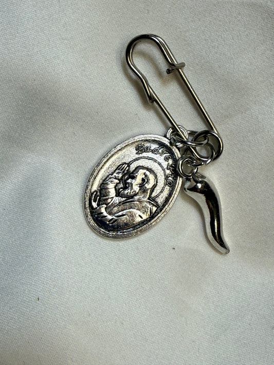 Padre Pio garment pin