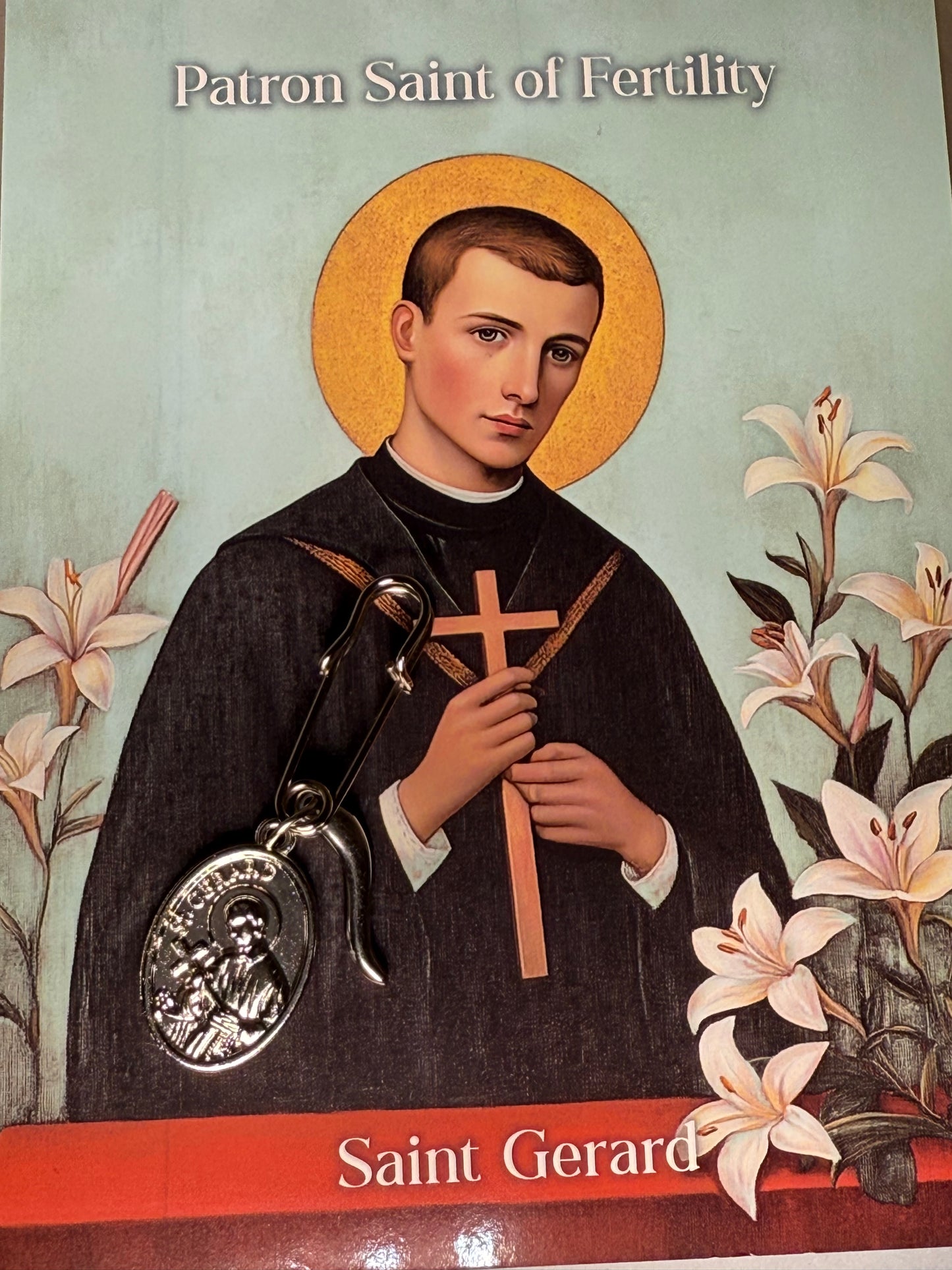 Saint Gerrard fertility garment pin