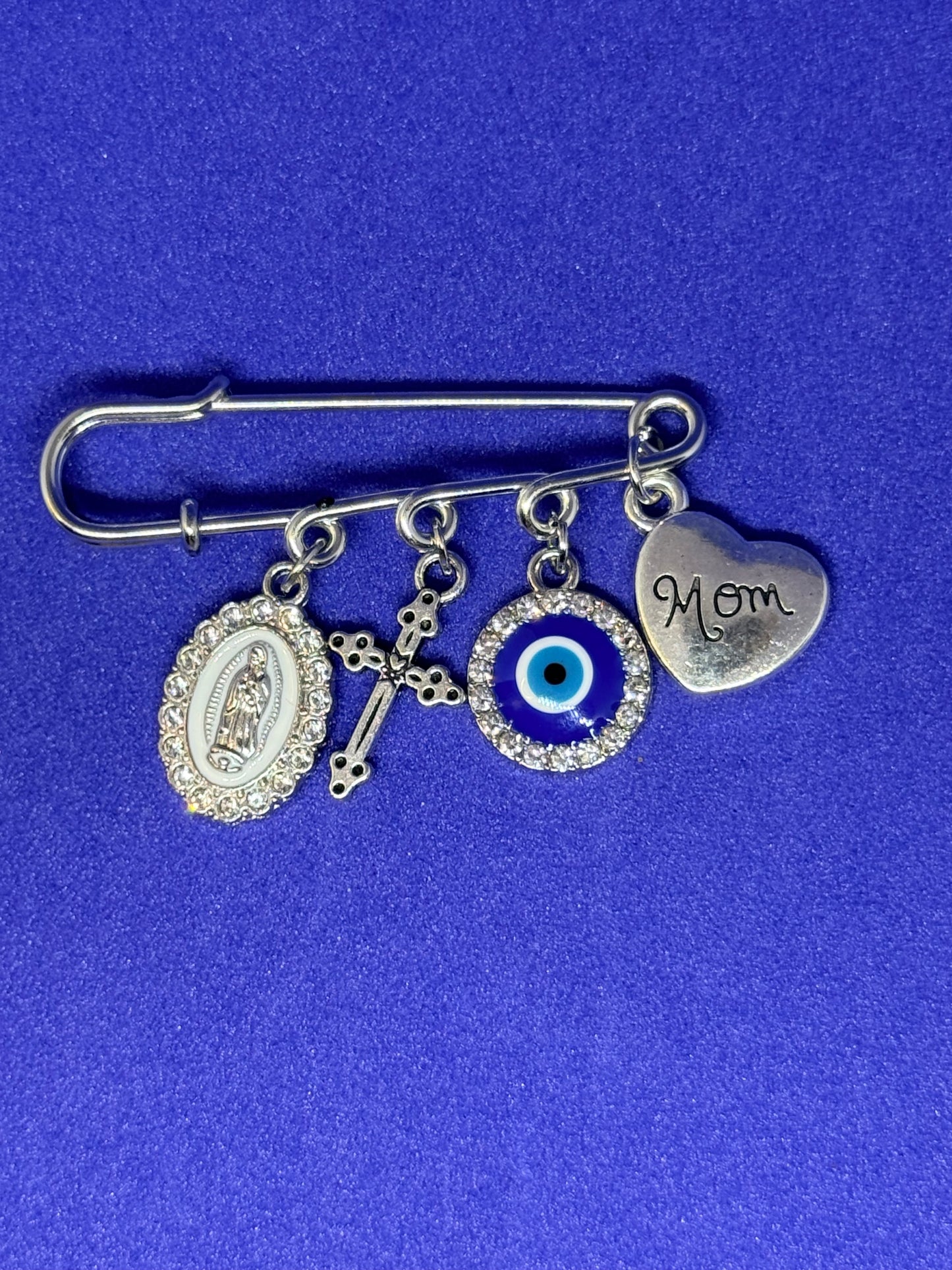 Silver mom pin