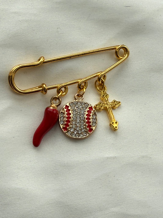 Protect your baseball player pin